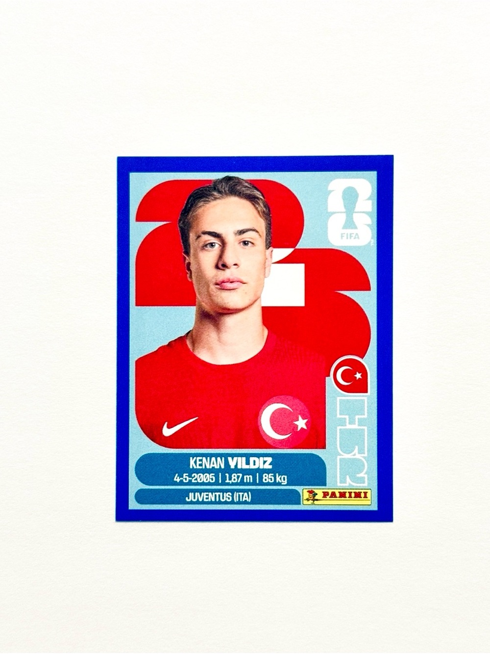 2026 Panini Fifa World Cup USA Sticker Kenan Yildiz Blue Parallel Turkiye TUR20